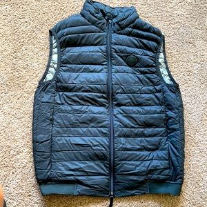 Armani exchange black zip up vest